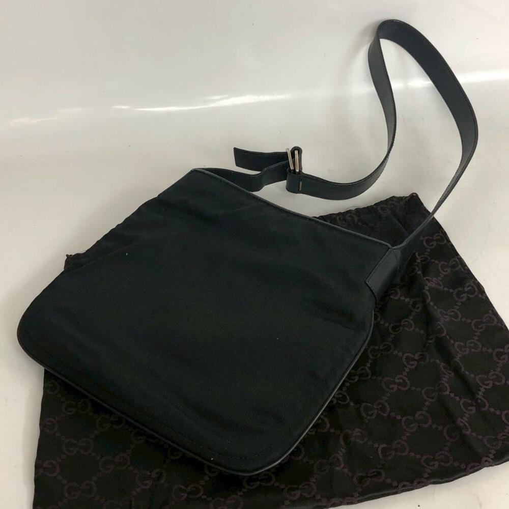 Gucci Shoulder Bag Interlocking Leather Black Crossbody - Picture 3 of 10